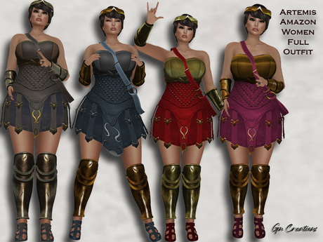 Second Life Marketplace - Demo Artemis Amazon Women Full Outfit